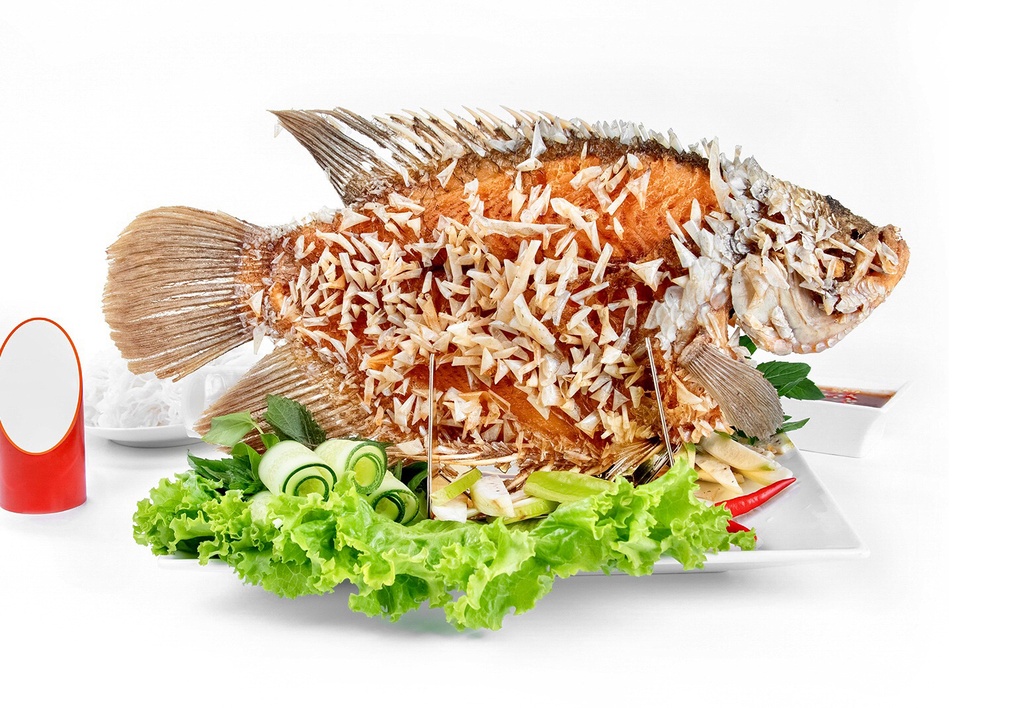 CÁ TAI TƯỢNG CHIÊN XÙ - CUỐN BÁNH TRÁNG