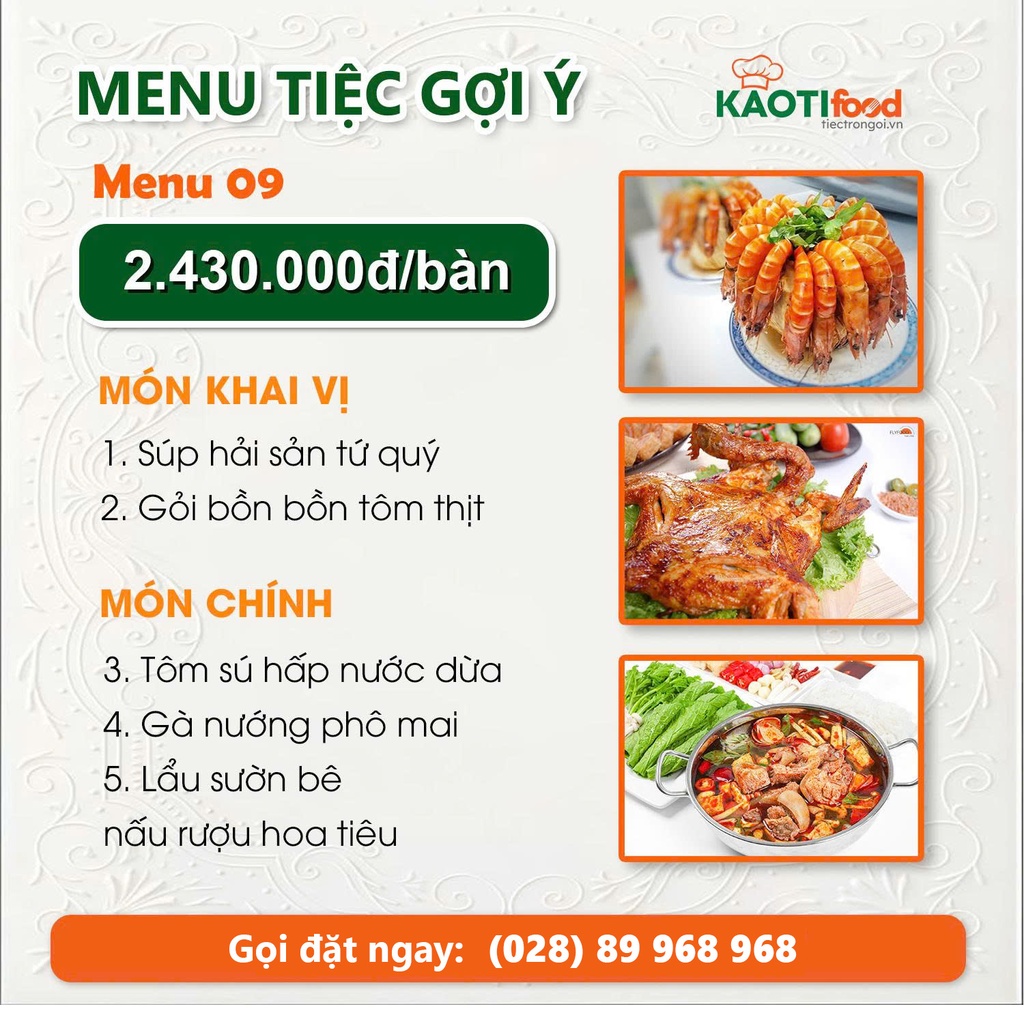Menu gợi ý 09