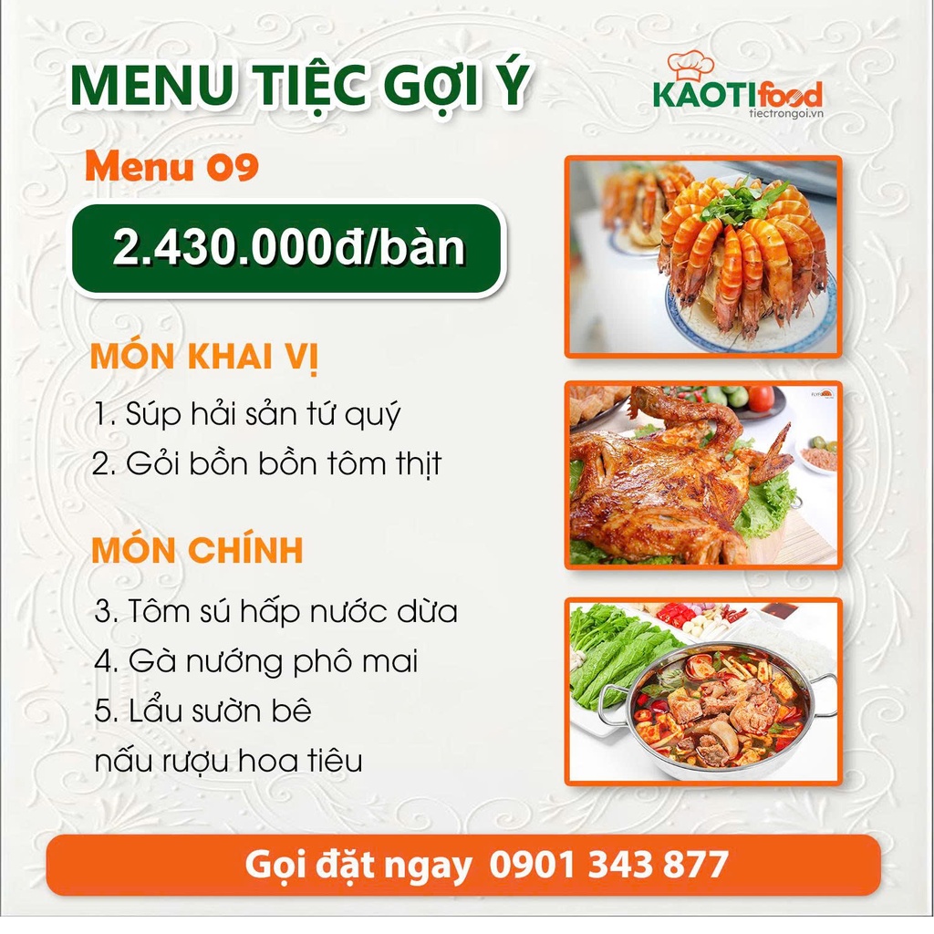 Menu gợi ý 09