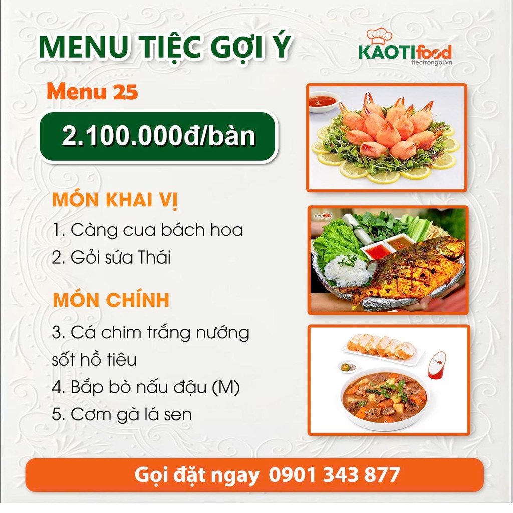 Menu gợi ý 25